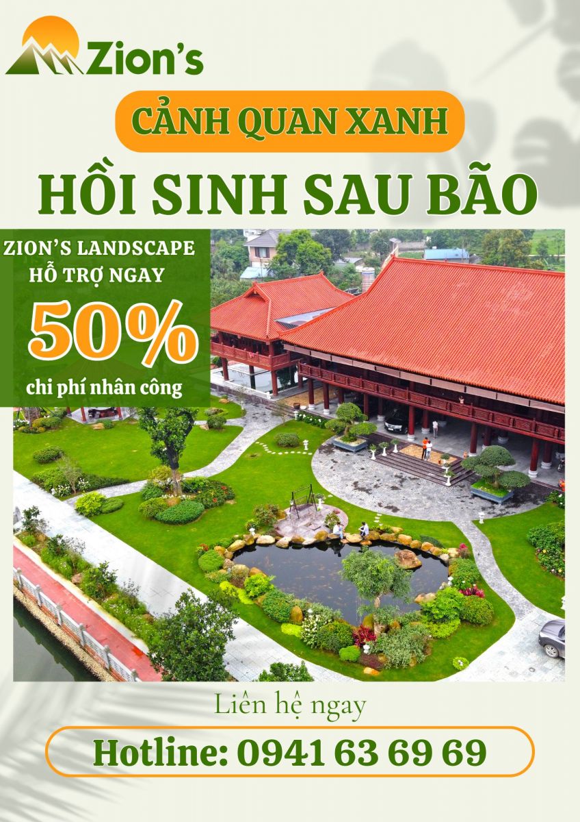 Zions hồi sinh sân vườn sau bão